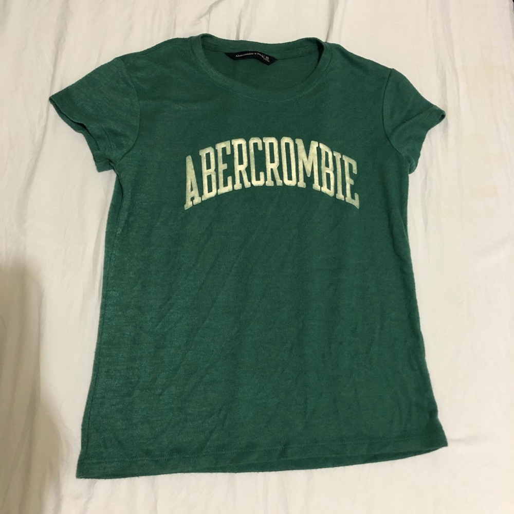 Abercrombie & Fitch Green Logo Tee